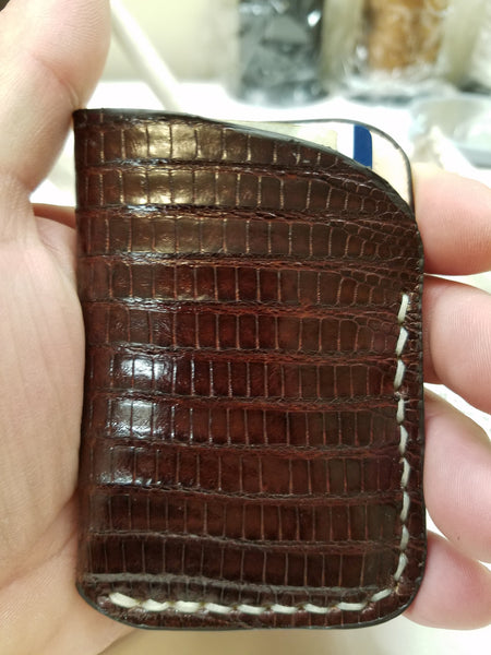 Lizard skin minimalist front pocket wallet