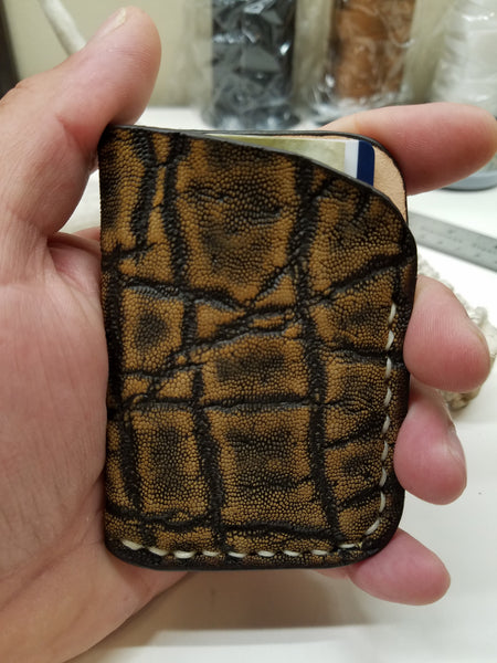 elephant skin minimalist wallet