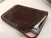 Hippopotamus skin front pocket minimalist wallet