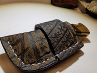 Cape Buffalo Skin Buck 110 Knife Side Draw Sheath