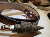 Cape Buffalo Skin Buck 110 Knife Side Draw Sheath