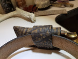 Cape Buffalo Skin Buck 110 Knife Side Draw Sheath