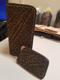 Elephant Skin Antique Saddle color Long wallet