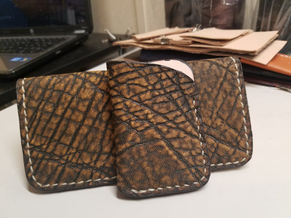 Elephant Skin Antique Saddle color Long wallet