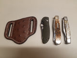 Ostrich Skin Small Sheath- Chocolate