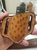 ostrich skin knife sheath