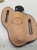 Caiman Hornback Skin knife sheath Large Black