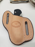 Alligator Belly Skin Large knife Sheath Burgundy Color