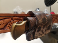 Buck 110 Knife Snake Skin side draw sheath
