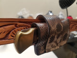 Buck 110 Knife Snake Skin side draw sheath