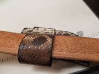Buck 110 Knife Snake Skin side draw sheath