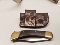 Buck 110 Knife Snake Skin side draw sheath