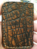 Elephant Skin Front Pocket Minimalist Wallet Safari Cognac