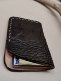 Ostrich Leg Skin Minimalist Front Pocket Wallet