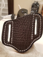 Shark skin brown knife sheath