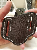 Shark skin brown knife sheath
