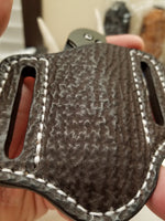 Shark skin brown knife sheath
