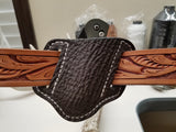 Shark skin brown knife sheath