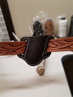 Shark skin brown knife sheath