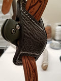 Shark skin brown knife sheath