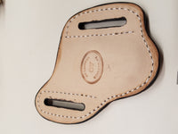 Caiman Hornback Skin Large Knife sheath Light Brown