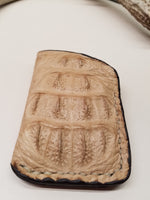 Caiman Hornback skin Front pocket minimalist wallet