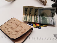 Caiman Hornback skin Front pocket minimalist wallet
