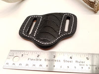 Ostrich Leg skin Small Knife Sheath Black Color