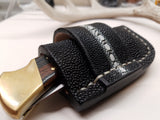 Buck 110 Knife Stingray Rowstone side draw sheath
