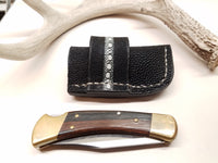 Buck 110 Knife Stingray Rowstone side draw sheath