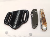 Stingray Rowstone Skin Small Knife Sheath Black with White row