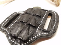 Caiman Tail Skin Small Sheath Black Color