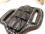 Caiman Tail Skin Small Sheath Black Color