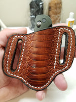 ostrich leg skin knife sheath
