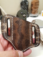 Karung Snake skin Small Knife Sheath Natural color