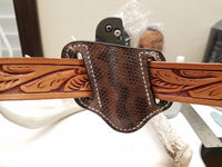 Karung Snake skin Small Knife Sheath Natural color