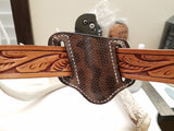 Karung Snake skin Small Knife Sheath Natural color