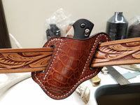 ostrich leg skin knife sheath
