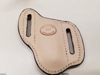 Ostrich Leg skin Large Knife Sheath Cognac color