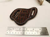 Elephant skin knife sheath cognac