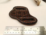 Elephant skin knife sheath cognac