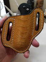Ostrich Leg skin Large Knife Sheath Sand color