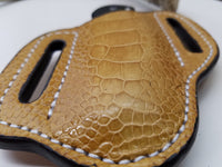 Ostrich Leg skin Large Knife Sheath Sand color