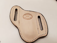 Ostrich Leg skin Large Knife Sheath Sand color