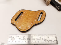 Ostrich Leg skin Large Knife Sheath Sand color