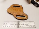 Ostrich Leg skin Large Knife Sheath Sand color