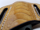 Ostrich Leg skin Small Knife Sheath Sand Color