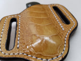Ostrich Leg skin Small Knife Sheath Sand Color