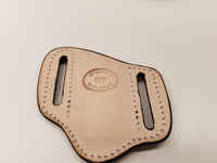 Ostrich Leg skin Small Knife Sheath Sand Color
