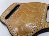 Ostrich Leg skin Small Knife Sheath Sand Color